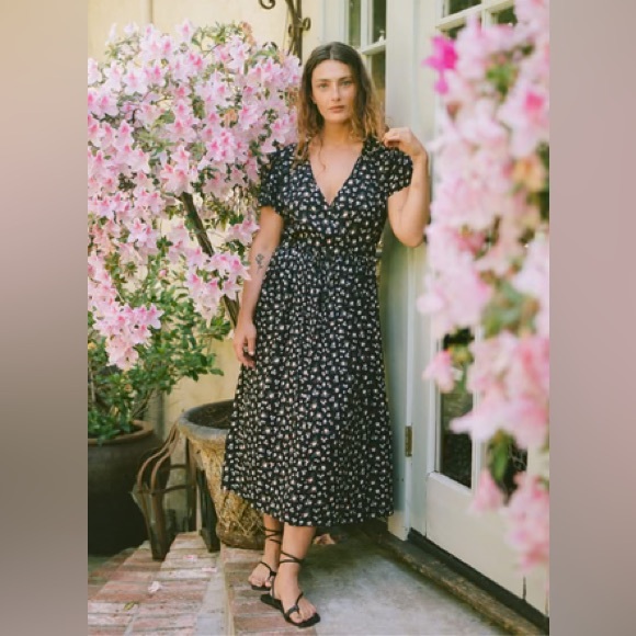 Christy Dawn The Simple Dawn Dress in Night Rosette Floral Dress 1X - Picture 1 of 6
